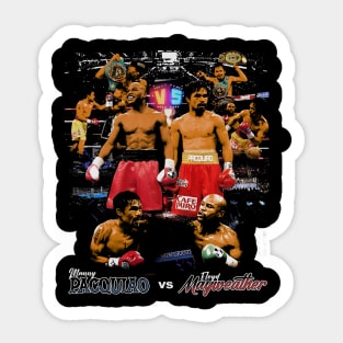 Floyd Mayweather Vs. Manny Pacquiao Retro Sticker